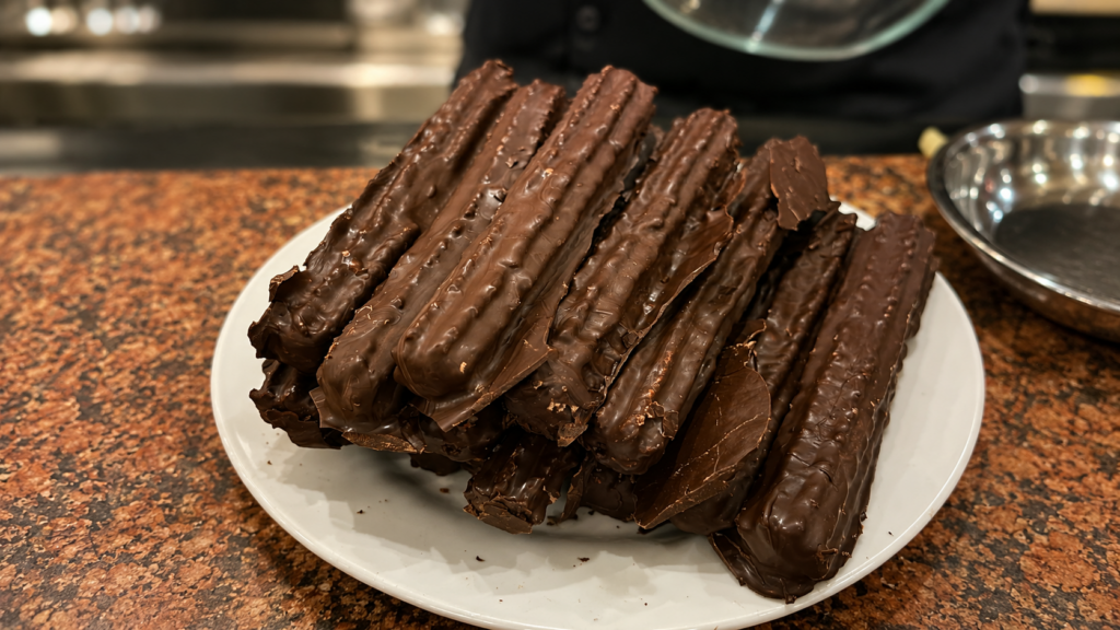 Churros con chocolate en La Giralda de Buenos Aires